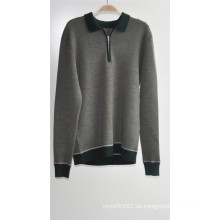 100% Wolle Langarm Pullover Mann Pullover